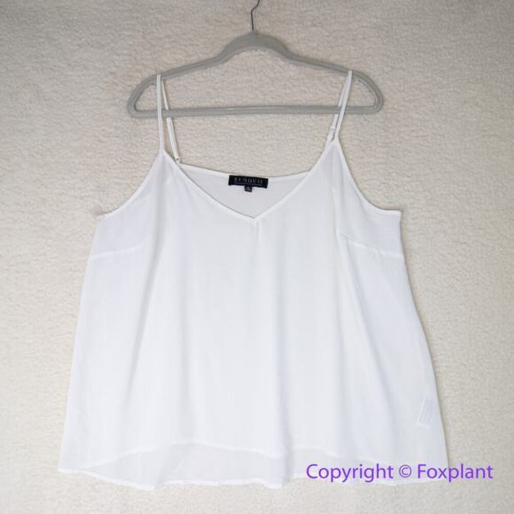 New!‎ Eloquii sheer white cami, women plus size 16